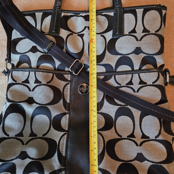 Coach Black Monogram Tote Bag - Picture 4 of 5